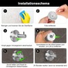 VEPEPE 6 Pcs Suction Hooks, Silver Stainless Steel Suction Hook,