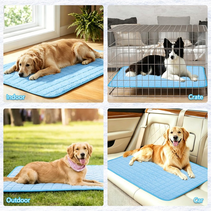 TIXWOOK Cooling Mat for Dogs, Q-Max>0.45 Breathable Cooling Pad for