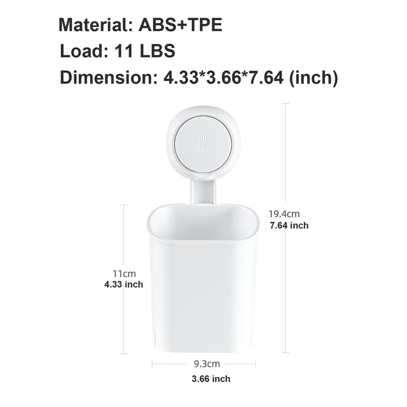 Suction Cup Organizer, Kitchen Tableware Holder, Toothbrush Holder, Durability, Removable,