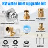 RV Water Inlet Set, Stainless Steel RV City Water Inlet