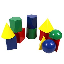 Large Plastic Geometric Shapes, Set of 9