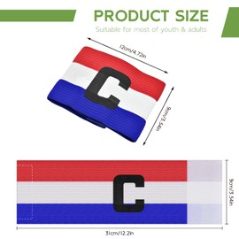 Mezeic Captain's Armband Classi C Captain's Bracelets Unisex Captain's Bracelet Teenagers & Adults Captain's Armband Football Elastic Adjustable Sports Armband