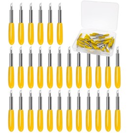 Gebildet 30° Replacement Blades for Cricut Explore Air, Cricut Explore Air 2, Cricut Explore Air 3, Cricut Maker, Cricut Maker 3, Cricut Expression for Vinyl Cutting Machines (Yellow Cap) 30 Pieces
