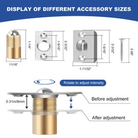 2 PCS Ball Catch for Top of Door, Closet Door Ball Catch, Magnetic Latches Replacement by Fitoon