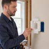 3-Gang Flush Drywall Receptacle Mount - Seamless Mud-In Wall Plate