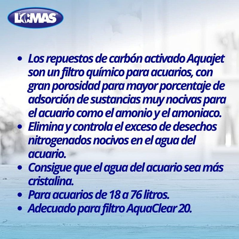 REPUESTO CARBON ACTIVADO AQUAJET 20