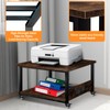 Printer Stand, 23.6''x23.6'' Large Printer Table with Power Outlet for
