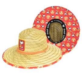Peter Grimm Peanuts Cartoon Collection, Lifeguard Sun Protetction Straw Sun Hats (Joe Cool)