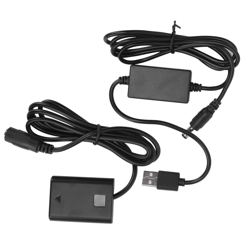 NPFW50 Dummy Battery DC Coupler Power Adapter with USB Drive