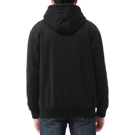 TUAOVA Men's Fashion Hoodies Sweatshirts Loose Fit Heavyweight Quarter-Zip Sweatshirt Fleece-Lined Pullover(Black,XL)