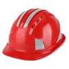 Construction Site Protective Cap Ventilate ABS Hard Hat Reflective Stripe