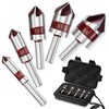 ColumPRO 5PCS Cobalt 5-Flute Countersink Drill Bit Set - Heavy-Duty
