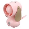 Handheld Fan Cute Cartoon Dog Shaped 3 Speeds Rechargeable Portable