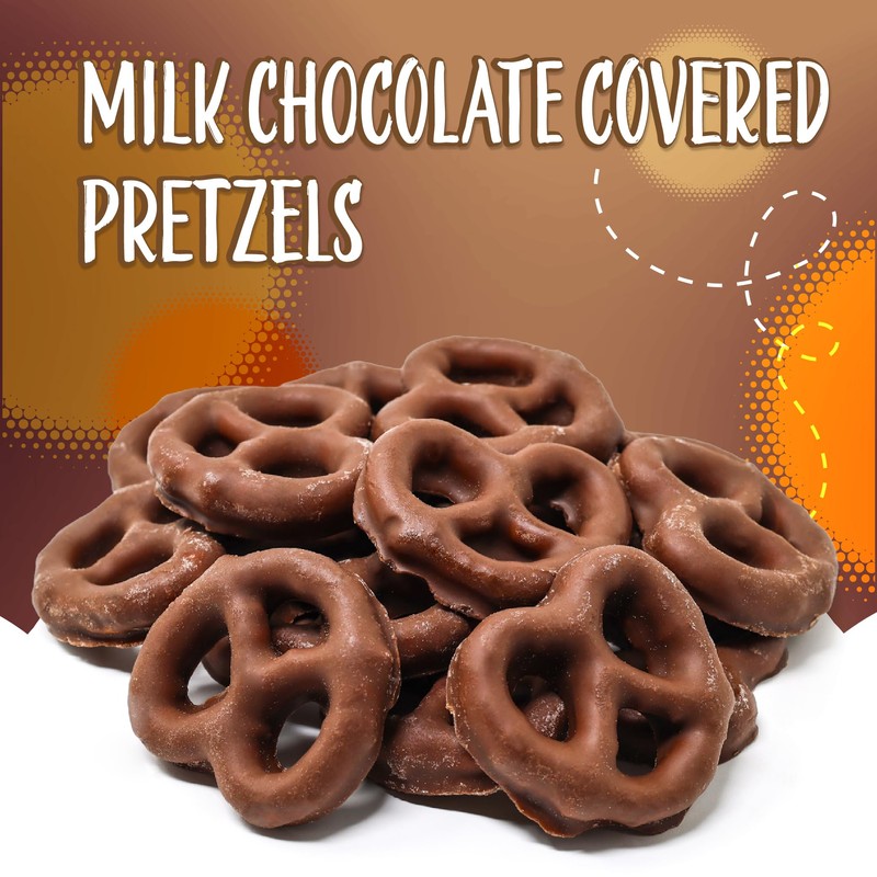Milk Chocolate Covered Mini Pretzels | 2-Pound Bag | Salted