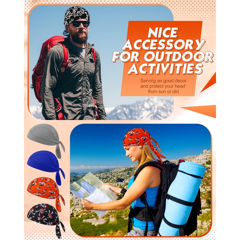 Foaincore 15 Pcs Do Rag Skull Cap Cooling Helmet Liner