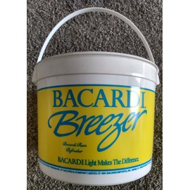 Bacardi Vintage Bacardi - Ice Bucket Plastic Cooler Bucket 8" dia x 6" tall 96oz USA