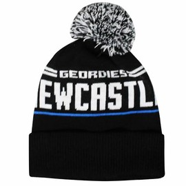 GIFTS 4 ALL New Newcastle Winter Ski Hat, Newcastle Woolly Hat, Unisex Newcastle Football Fans Hat, Newcastle Pompom Bobble Hat Black