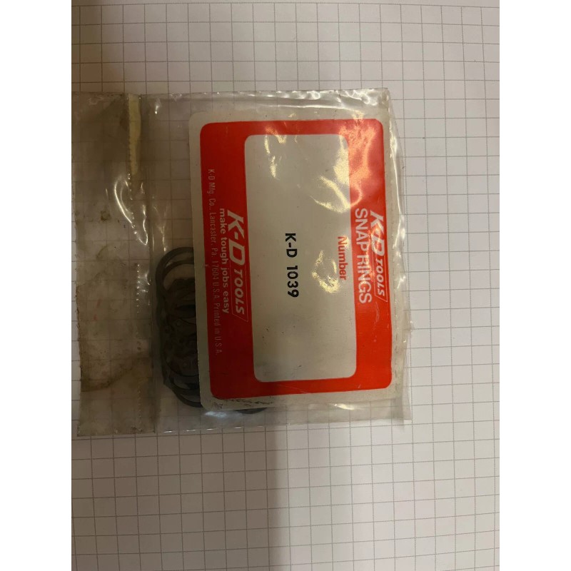 Unbranded 5/8 External snap ring KD-1039 with size chart 12PK