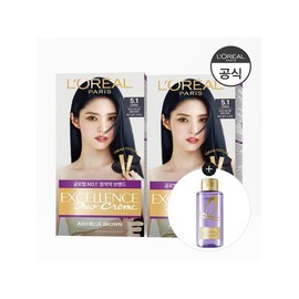L’Oréal Paris [SSG Exclusive Composition] L’Oréal Paris Excellence Duo Cream Ash Color 2 Piece Set [Giveaway] Shampoo Mini 100ml (Random) / [SSG 단독구성] 로레알파리 엑셀랑스 듀오 크림 애쉬컬러 2개 세트 [증정]샴푸 미니 100ml(랜덤)