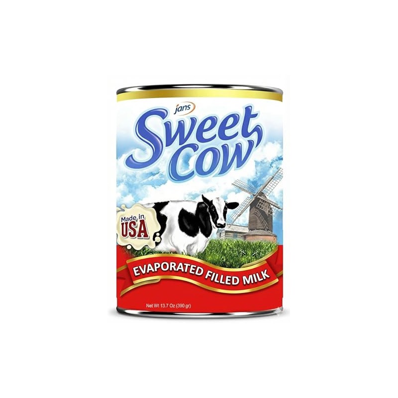 Jans Sweet Cow Evaporated Milk, 13.7 oz (Pack of 24)