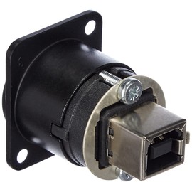 Neutrik NAUSB-W-B Reversible USB Gender Changer Type A and B Black D-Housing