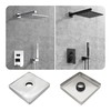 bociloy 3.5 Inch Large Square Shower Arm Flange Cover, Modern