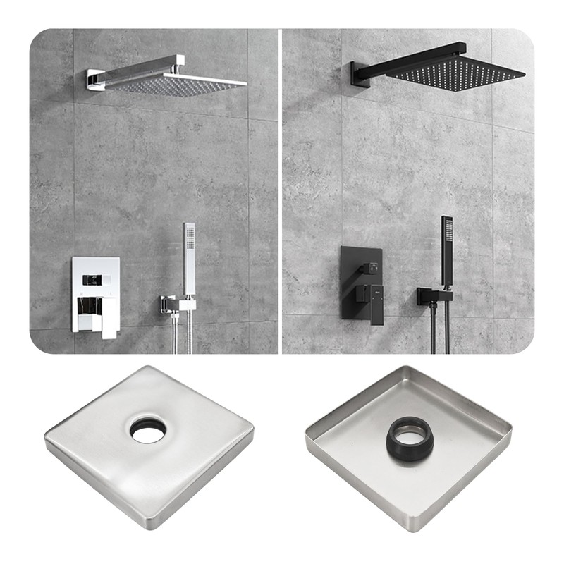 bociloy 3.5 Inch Large Square Shower Arm Flange Cover, Modern