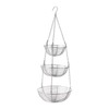 RSVP International Hanging Storage Collection 3-Tier Baskets, Chrome Woven Wire