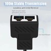 Ethernet Splitter 1 to 2 RJ45 Network Adapter, Suitable for