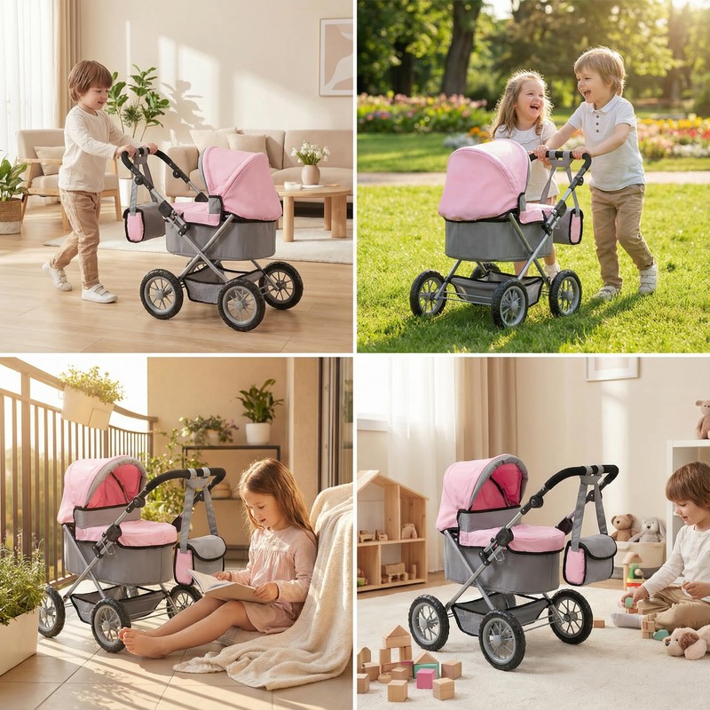 Anano Baby Doll Stroller, Baby Travel Organiser, Play Toy Babys