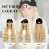 Hat Wigs for Women Baseball Cap Wig with Hair Extensions