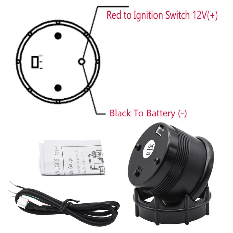 MOCNT Car Voltage Display 2 Inch 52 mm Voltmeter Display