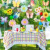 36 Pcs Flowers Butterfly Hanging Swirl Decorations，Spring Summer Sun Flowers