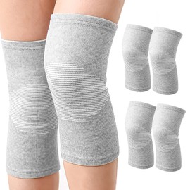 TNSLAND 2 Paare Bambus Kniebandage Männer Damen Knee Support Sleeves Powerlifting Bandage für Meniskus Knee Brace Orthese Knie Kompressions Stabilisator für Laufen Wandern Joggen Größe L (L)