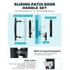 Zinkitool Keyed Sliding Patio Door Handle Set, Black Diecast Replacement