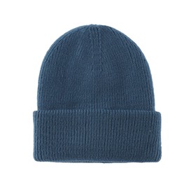 Home Prefer Men's Winter Hats Acrylic Knit Cuff Beanie Cap Warm Daily Beanie Hat Airforce Blue