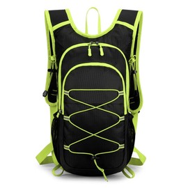 Auirshiky Zaino Bici 20L Leggero Uomo Donna, Zaino Escursionismo Robusto Impermeabile con Sistema di Ventilazione, Zaino Sportivo Outdoor Multifunzionale per Jogging, Escursionismo, Alpinismo (Verde)