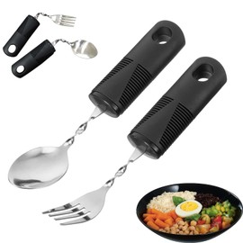 Parkinson Cutlery, Cutlery for Parkinson's, Cutlery for the Disabled, Cutlery for Seniors, Suitable for People with Parkinson's Disease, Arthritic Hands, Dementia or Other Diseases