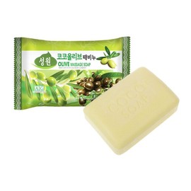 Natural soap, facial soap, face wash, shower exfoliating soap (Olive exfoliating soap) / 천연비누 세수비누 세안 샤워때비누 _(올리브 때비누)