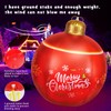 Hysagtek 60 cm Illuminated Inflatable Christmas Ball with Ground Spikes