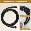 Zocipro Shower Hose Black, 1.5 m Plastic Shower Hose, PVC
