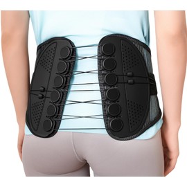 Waist Supporter, Waist Corset, Mesh Ventilation, Labor-saving Pulley, Corset, Washable, Thin, Waist Belt, Unisex, Pelvic Posture, Sports, Work, Work (S)