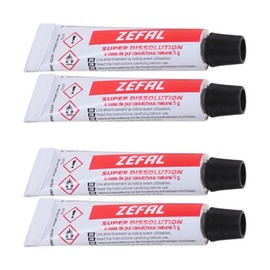 ZEFAL Rubber Cement x 4 – Mastice per Riparazione Camera d’Aria – Incollaggio Efficace e Sigillatura Fori – 4 Tubi da 5 g di pura gomma naturale – Tubo di Dissoluzione Bici – Made in France