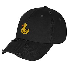 JPAK Duck Vintage Dad Hat Embroidered Cap Rubberduck Toy Black