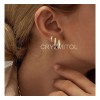 Cryzmitol 3pzs Aretes Mujer Niñas Oro Con Zirconias,joyería Moda Regalo