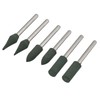 6pc Rotary Tool Rubber Polishing Points Cone Point Cylinder Shape