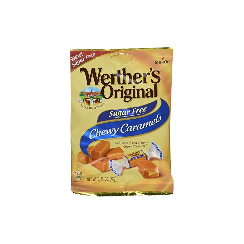 Werther's Original Sugar Free Chewy Caramels 2.75 Oz (Pack Of