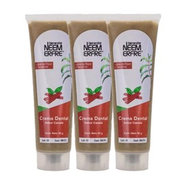 NEEM ERFRE | Pack de 3 crema dental natural sabor canela 100g sin fluor, gluten, parabenos y azucar