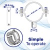 Reinforced Pipe Clamp M8/M10 with Rubber Gasket and with Diameter