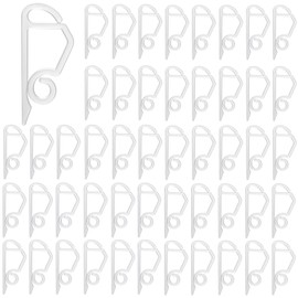 MERRYXMAS 50 x Hook Fairy Lights Holder & Light Curtain Clips & Attachment - Gutter Hooks for Christmas